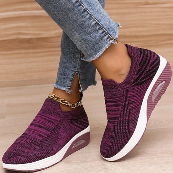 Shoes - Purple Mesh Slip-On Sneaker	NWOT
